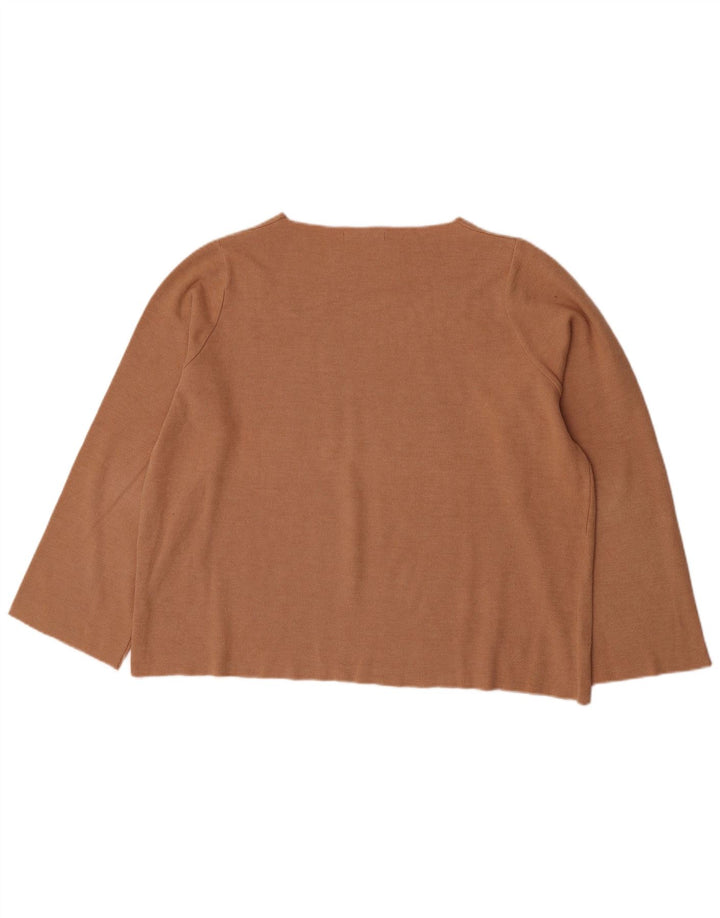 Zara Damen Trafaluc Top Langarm UK 16 Large Beige