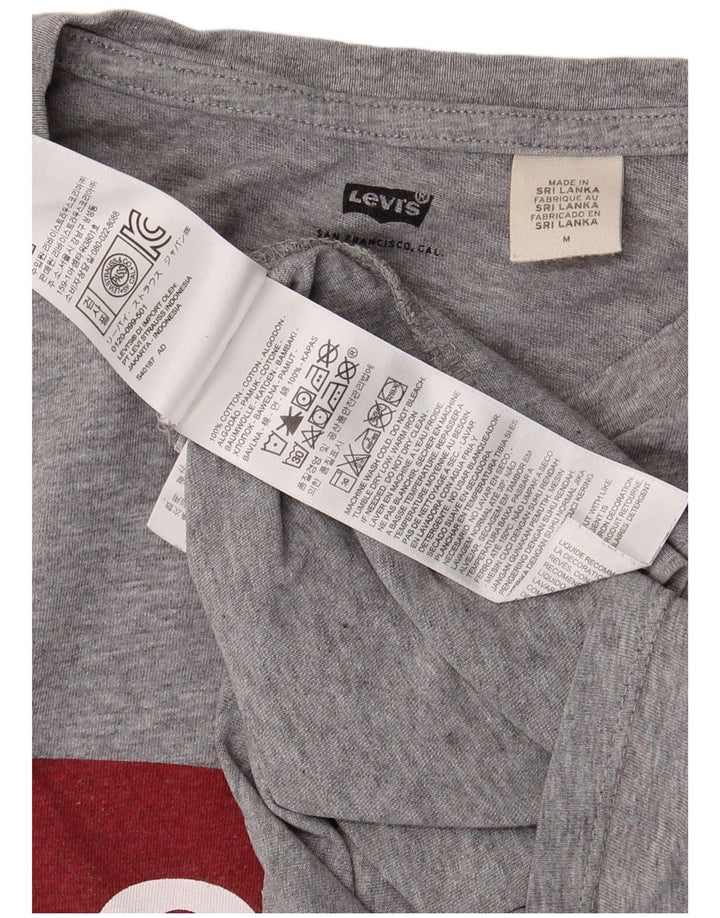 LEVI'S Herren-T-Shirt mit Grafik, mittelgrau gesprenkelte Baumwolle