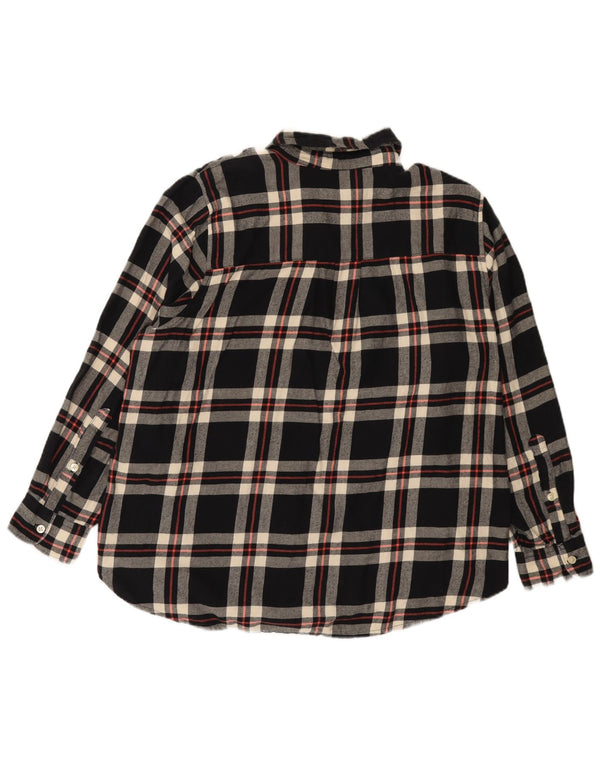 Levi's Damen-Flanellhemd mit entspannter Passform, UK 18, XL, schwarz kariert, Baumwolle