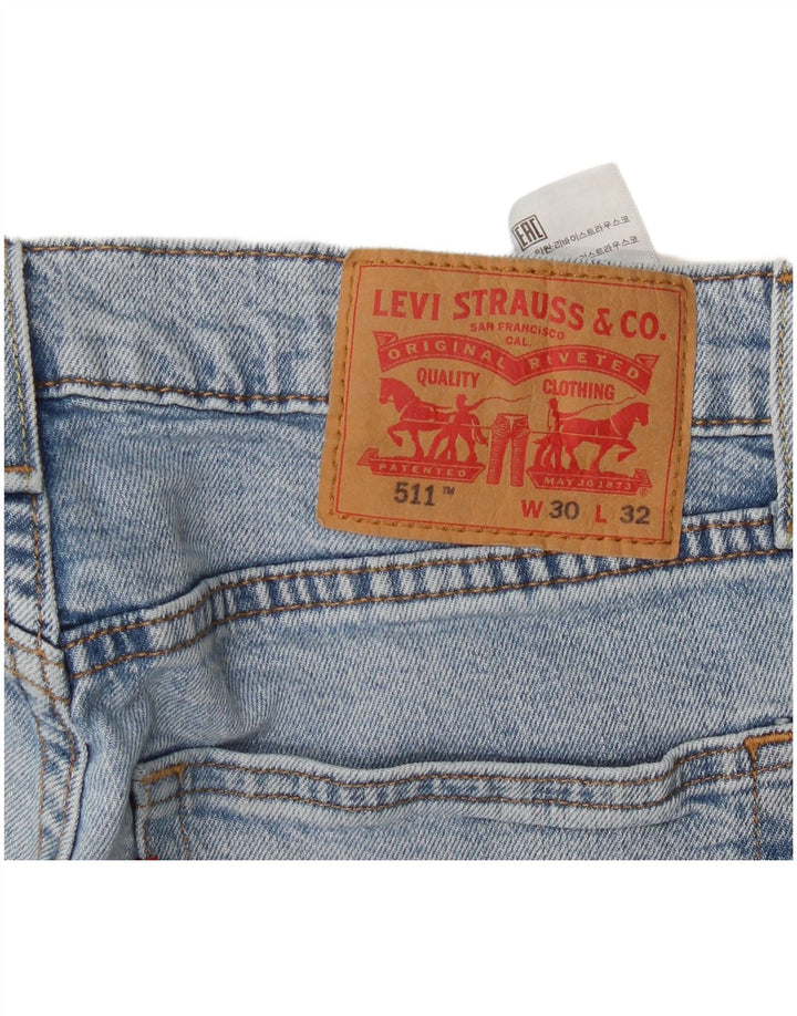 Levi's Damen 511 Slim Jeans W30 L29 Blaue Baumwolle