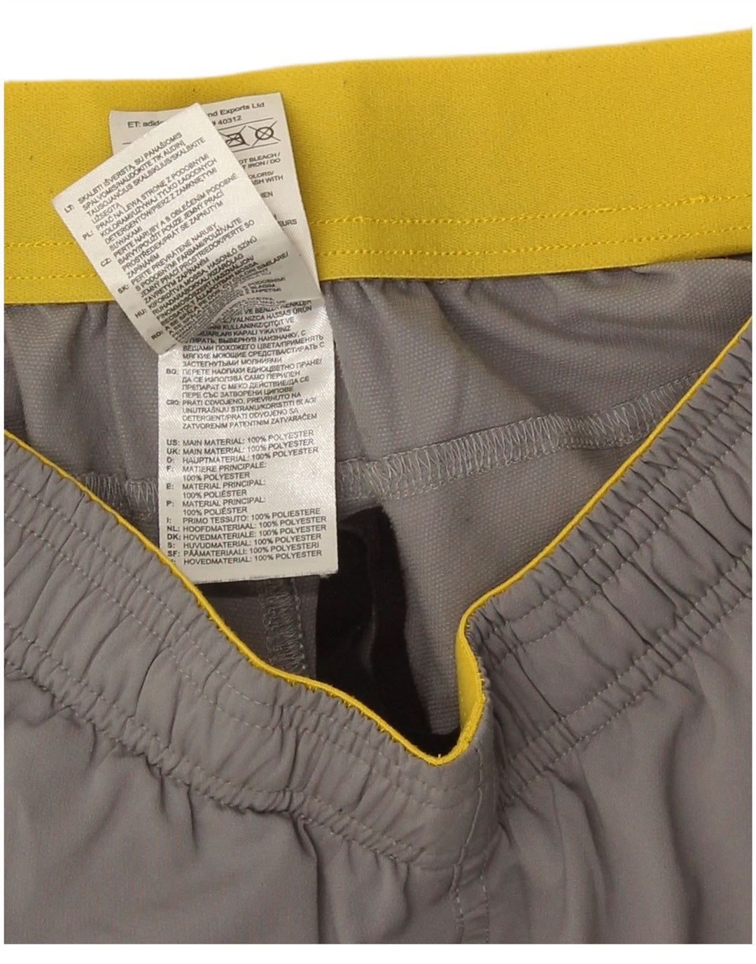 Adidas Herren-Sportshorts, klein, graues Colourblock-Polyester