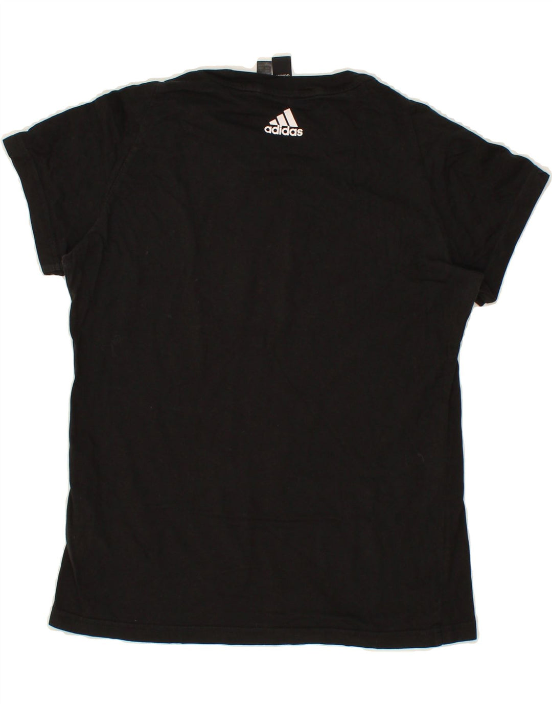 ADIDAS Womens Graphic T-Shirt Top UK 12/14 Medium Black Vintage Adidas and Second-Hand Adidas from Messina Hembry 