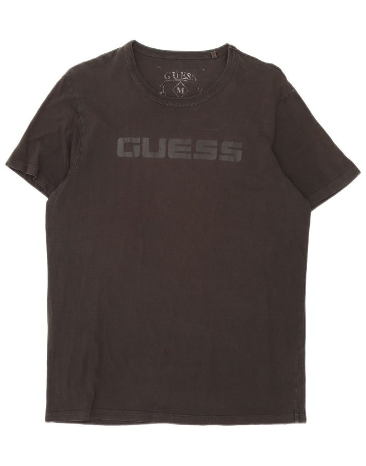 Guess Herren-T-Shirt mit Grafik, mittelschwarz, Baumwolle
