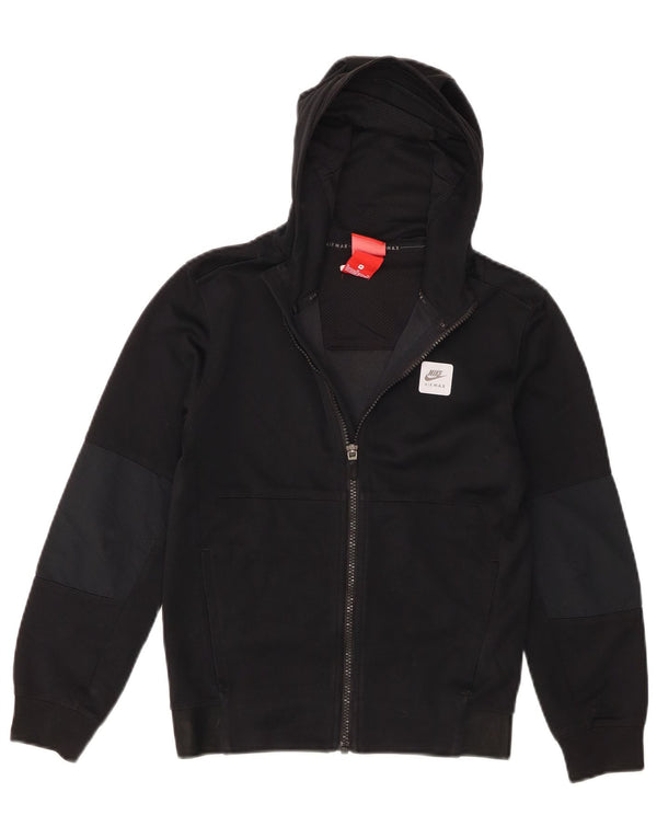 Nike Jungen-Kapuzenpullover mit Reißverschluss, 10–11 Jahre, mittelschwarz, Colourblock-Baumwolle