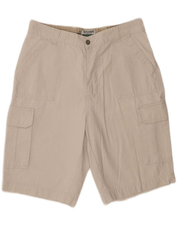 Dockers Damen Cargoshorts W33 Medium Off White Cotton
