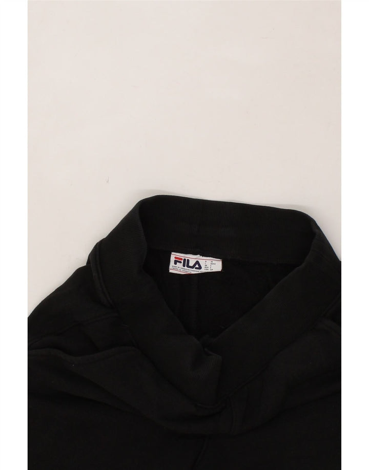 FILA Mens Tracksuit Trousers Joggers Small Black Cotton Vintage Fila and Second-Hand Fila from Messina Hembry 