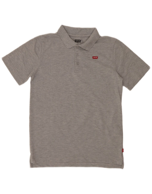 Levi's Poloshirt für Jungen, 15–16 Jahre, grau gefleckte Baumwolle