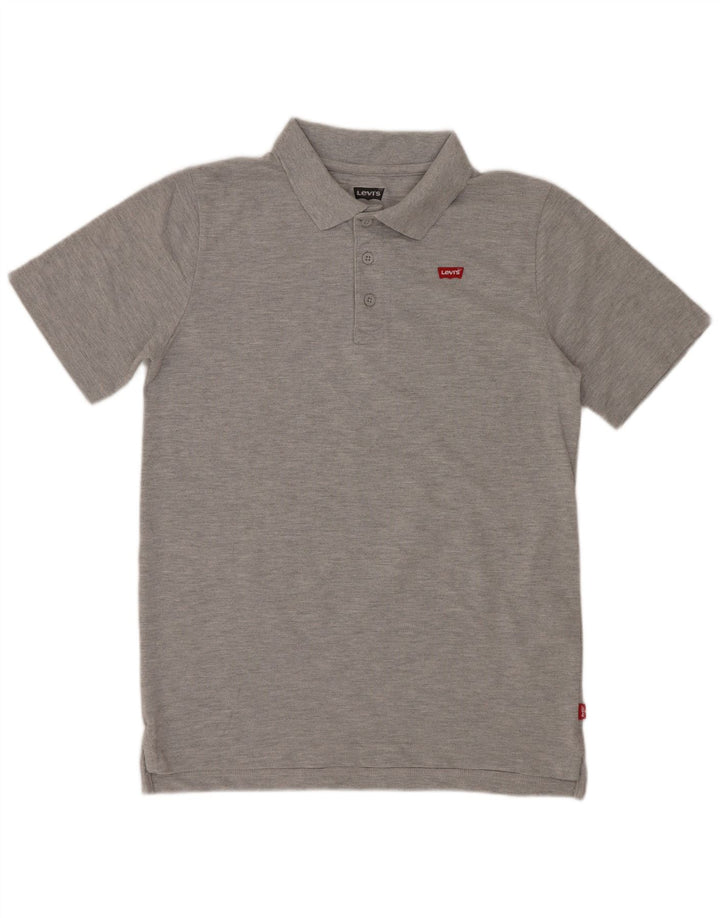 Levi's Poloshirt für Jungen, 15–16 Jahre, grau gefleckte Baumwolle