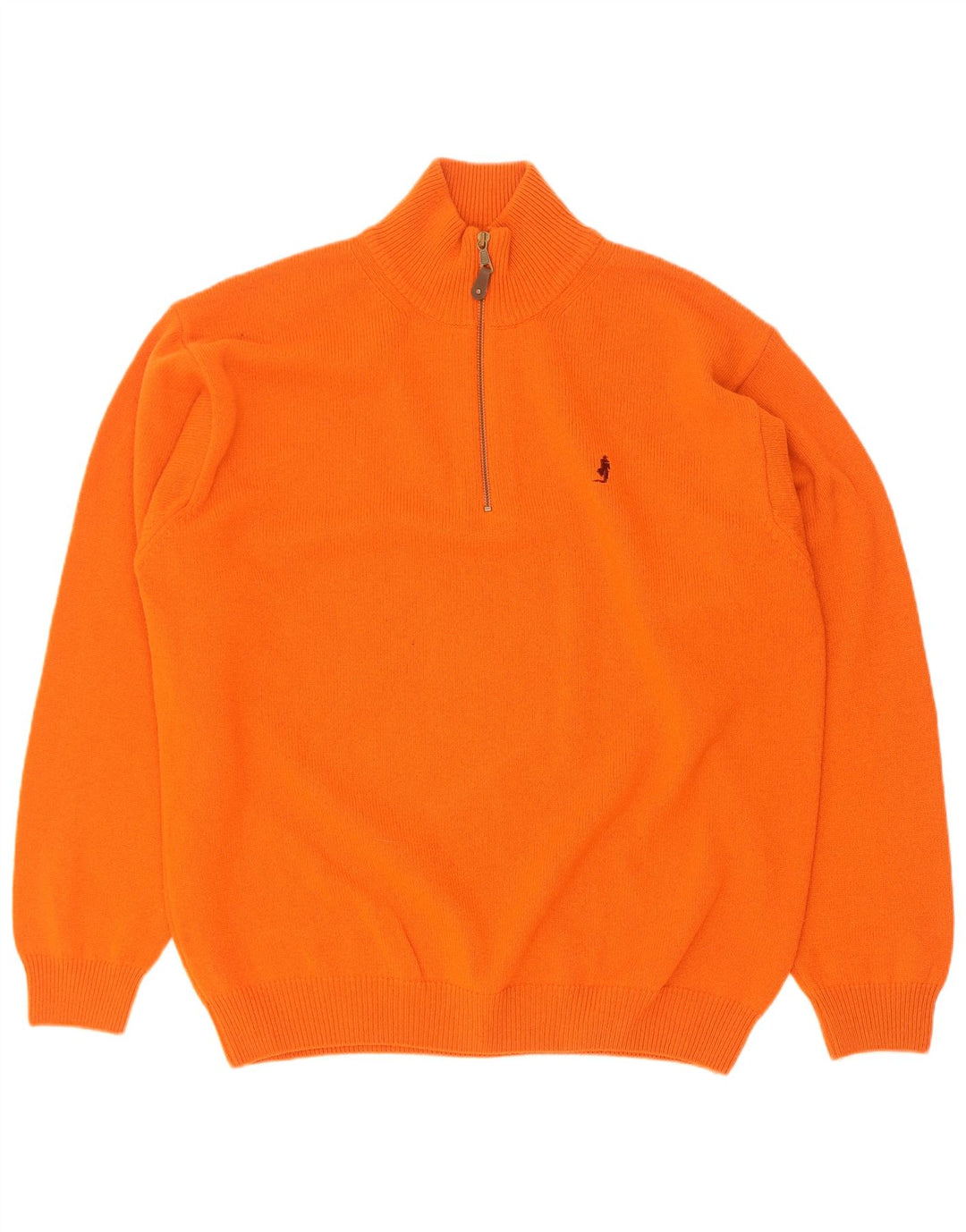 Marlboro Classics Herren-Pullover mit Reißverschluss, 2XL, orange Wolle