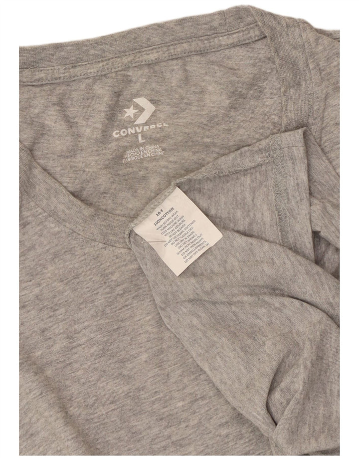 Converse Herren-Weste, großes Oberteil aus grauer Baumwolle