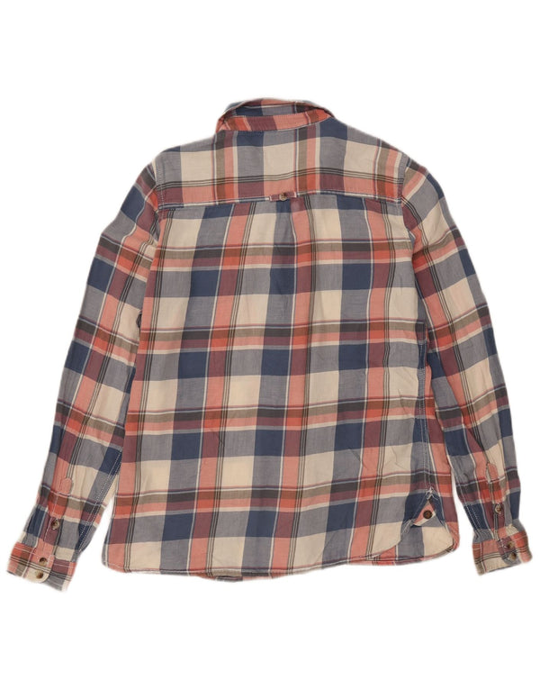 Fat Face Flanellhemd mit klassischer Passform für Damen, UK 12, mittelmarineblau kariert