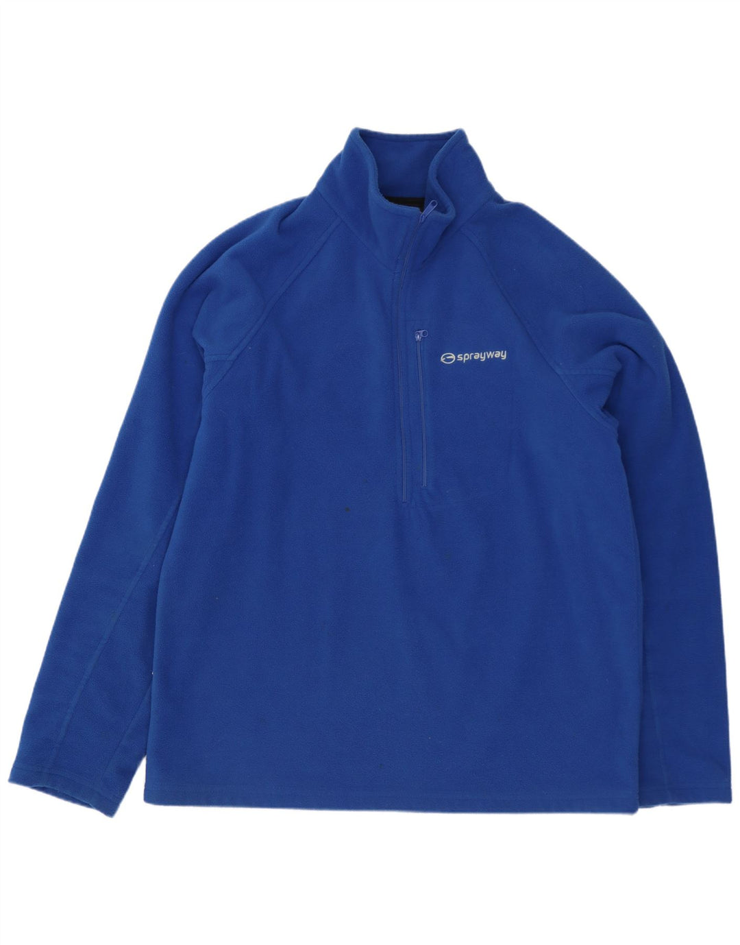 Sprayway Herren-Fleecepullover mit Reißverschluss am Hals, mittelblaues Polyester