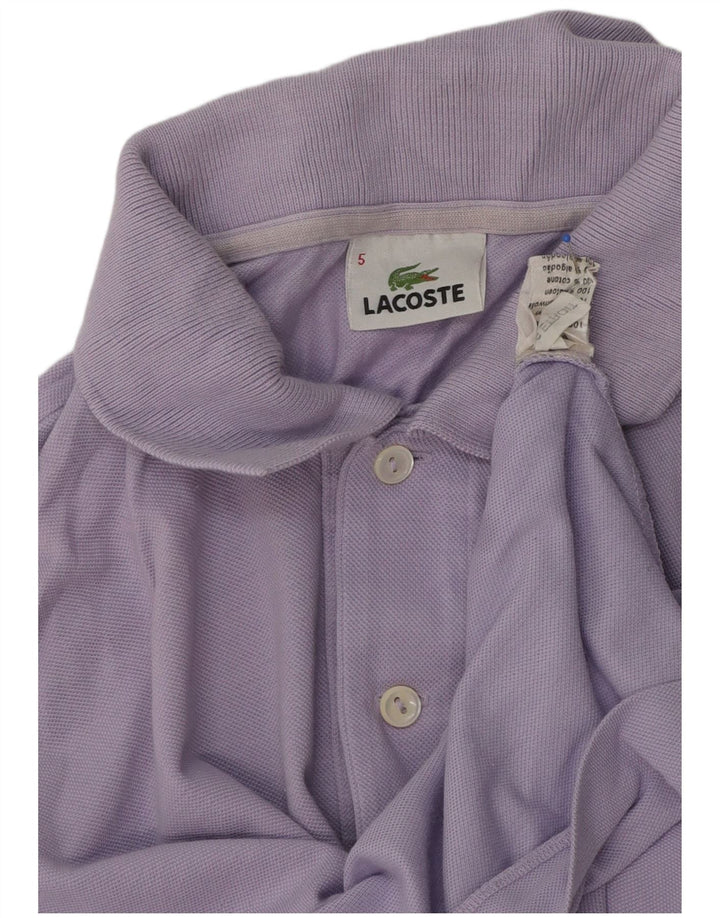 Lacoste Herren-Poloshirt, Größe 5, groß, lila Baumwolle