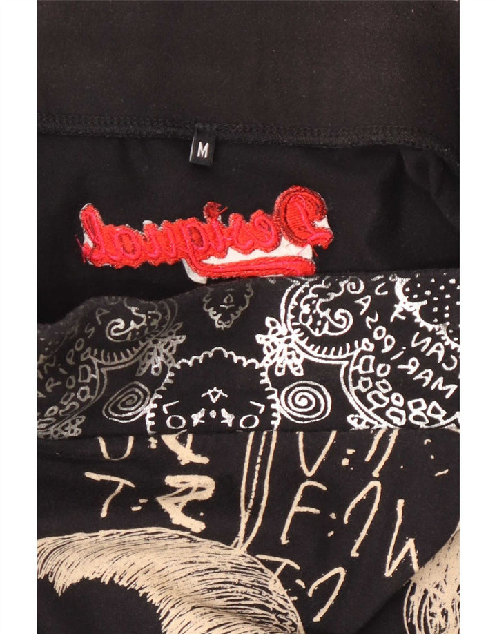 Desigual Womens Graphic A-Line Rock Medium W30 Schwarz Geometrisch