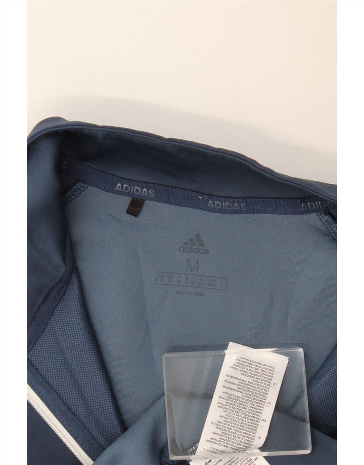 ADIDAS Herren-Pullover-Trainingsanzugoberteil mit Reißverschluss, mittelgroß, marineblau gefleckt