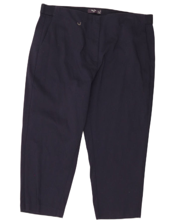 Marks & Spencer Womens The Mia Capri Trousers UK 18 XL W40 L22 Navy Blue
