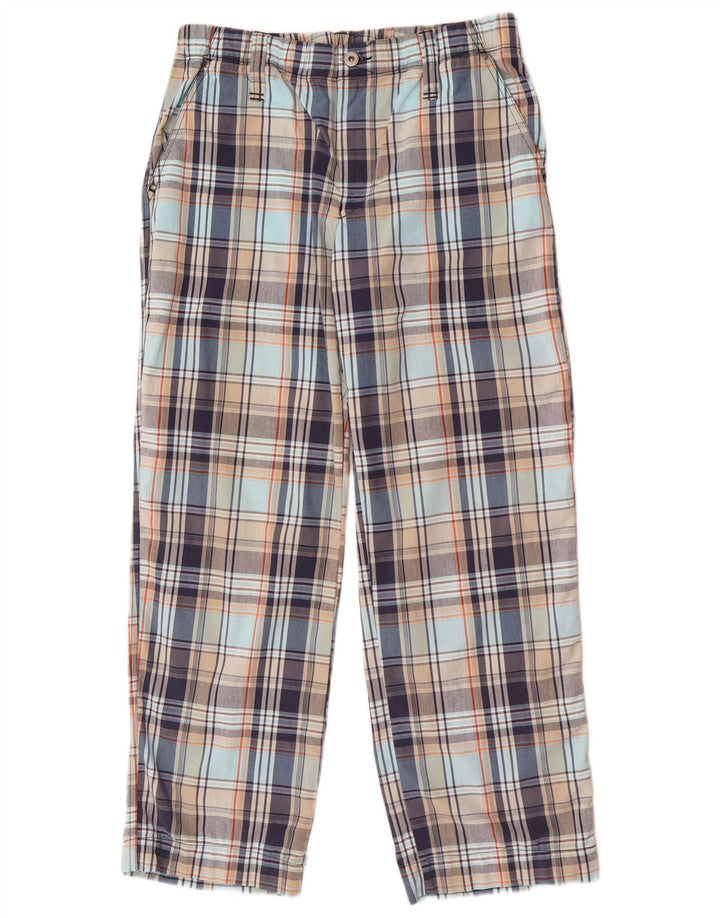 Think Pink Herren-Chinohose mit lockerer Passform, Größe M, W30, L29, mehrfarbig kariert