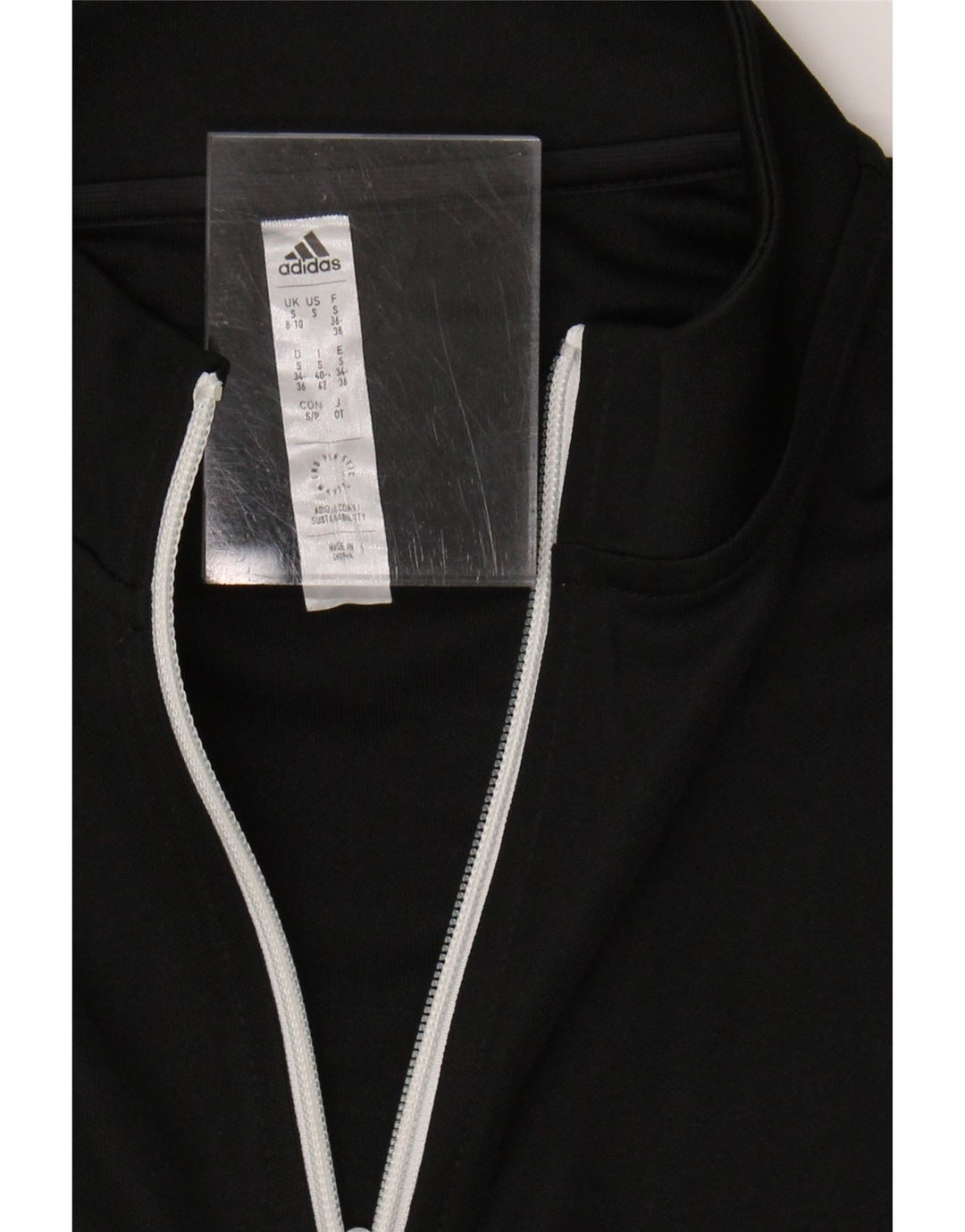ADIDAS Womens Aeroready Tracksuit Top Jacket UK 8/10 Small Black Polyester