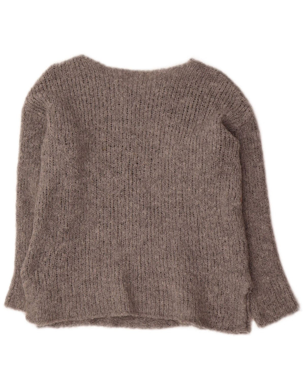 Zara Mädchen-Pullover mit U-Boot-Ausschnitt, 11–12 Jahre, Grau, Fair Isle