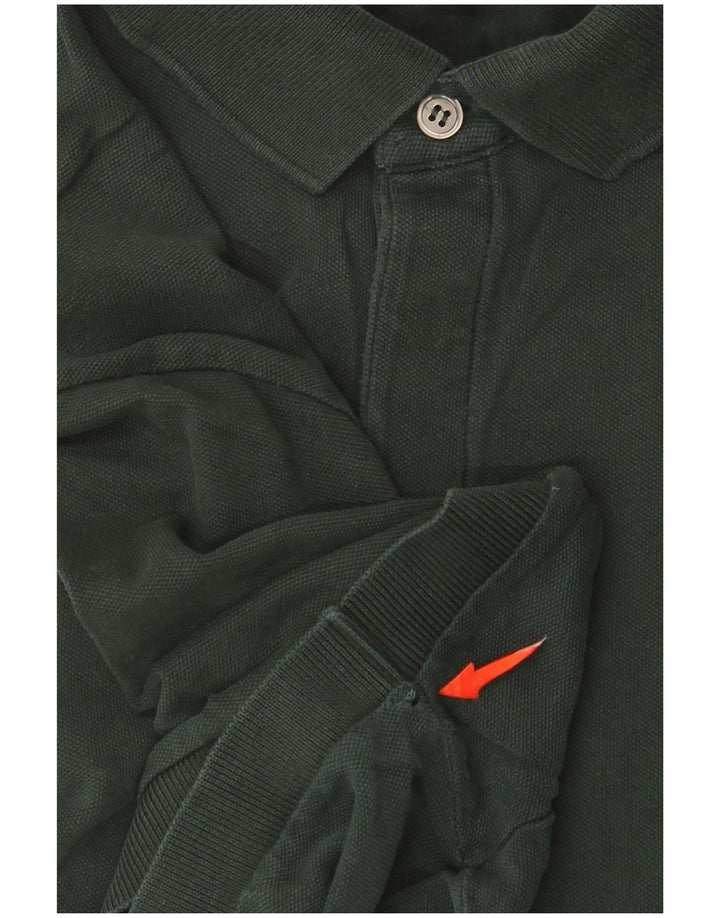 Lacoste Herren-Poloshirt mit normaler Passform, Größe 4, mittelgrüne Baumwolle