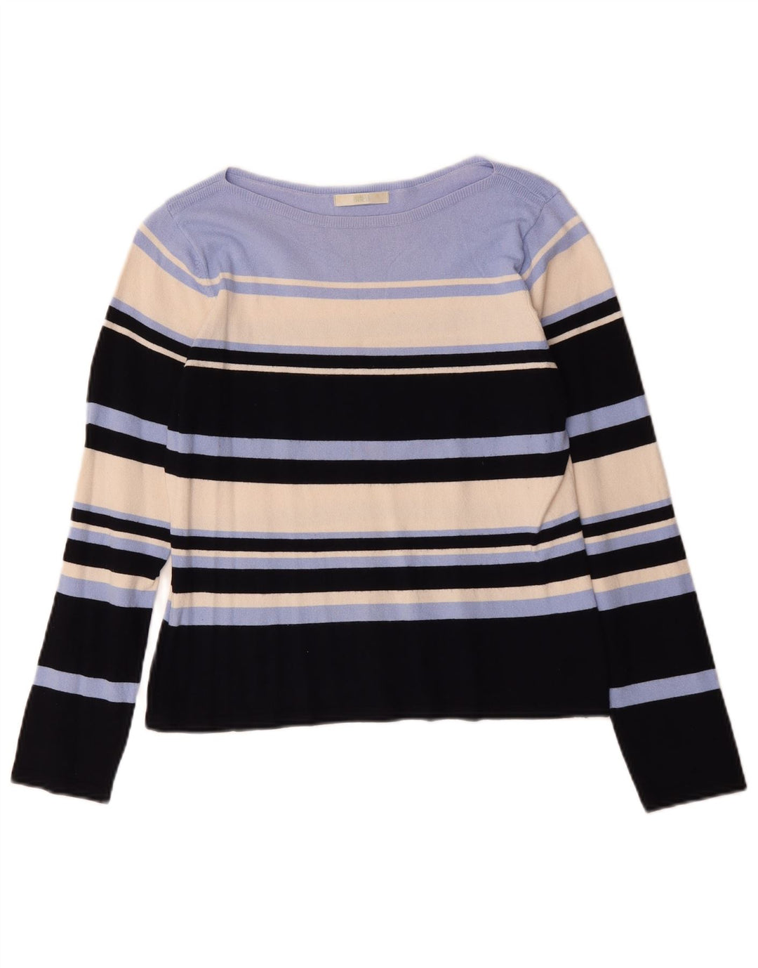 Marks & Spencer Damen-Pullover mit U-Boot-Ausschnitt, Gr. 14, mittelmehrfarbig