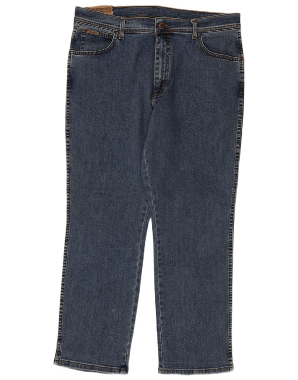 Wrangler Herren Straight Jeans W38 L30 Blaue Baumwolle