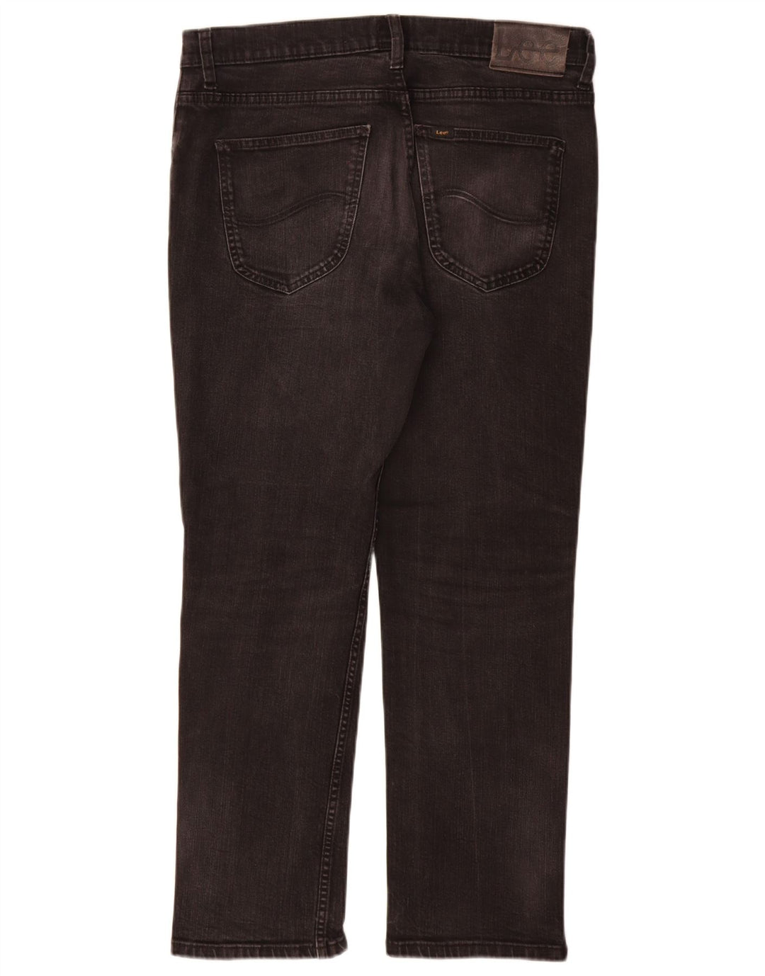 Lee Herren Brooklyn Straight Jeans W34 L30 Schwarze Baumwolle