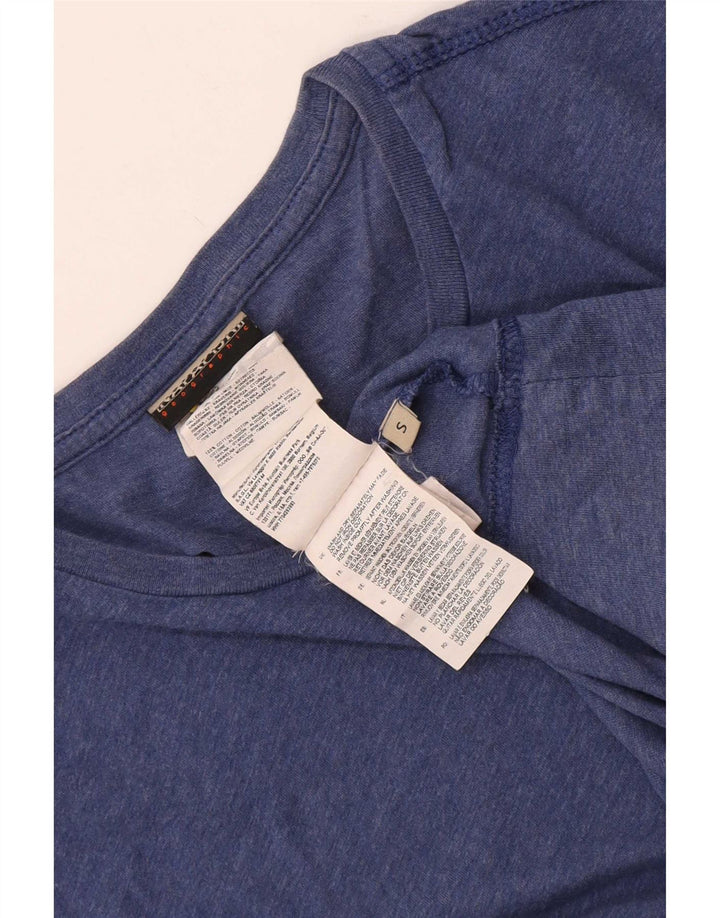 Napapijri Herren T-Shirt Top Small Blau Baumwolle