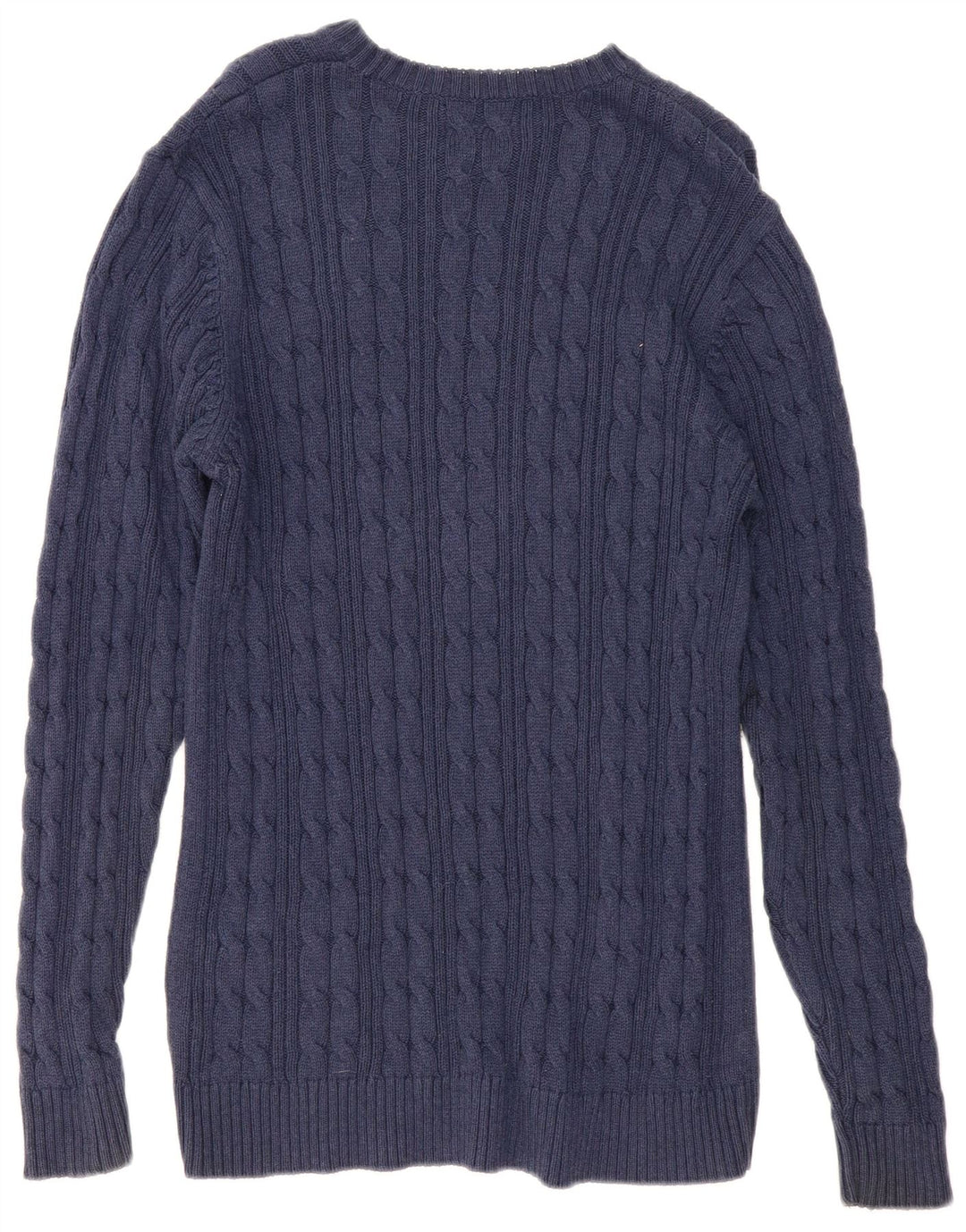 Marks & Spencer Herren-Pullover mit normaler Passform, Rundhalsausschnitt, Mittelblau