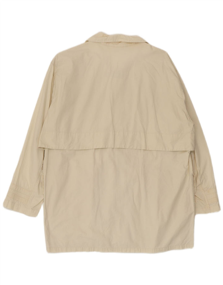 Belfe Damen Kurzer Trenchcoat IT 42 Mittelweiße Baumwolle