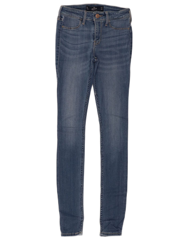 Hollister Damen Legging Low Waist Skinny Jeans US 0 XS W24 L30 Blaue Baumwolle