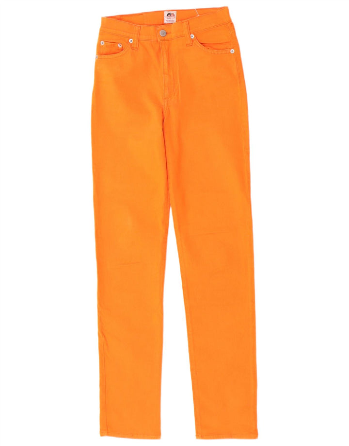 Fiorucci Damen Slim Jeans W28 L30 Orange Baumwolle