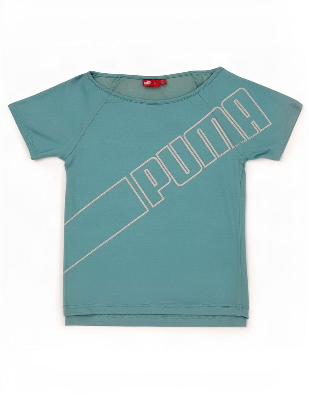 Puma Damen Grafik T-Shirt Top UK 14 Large Blau