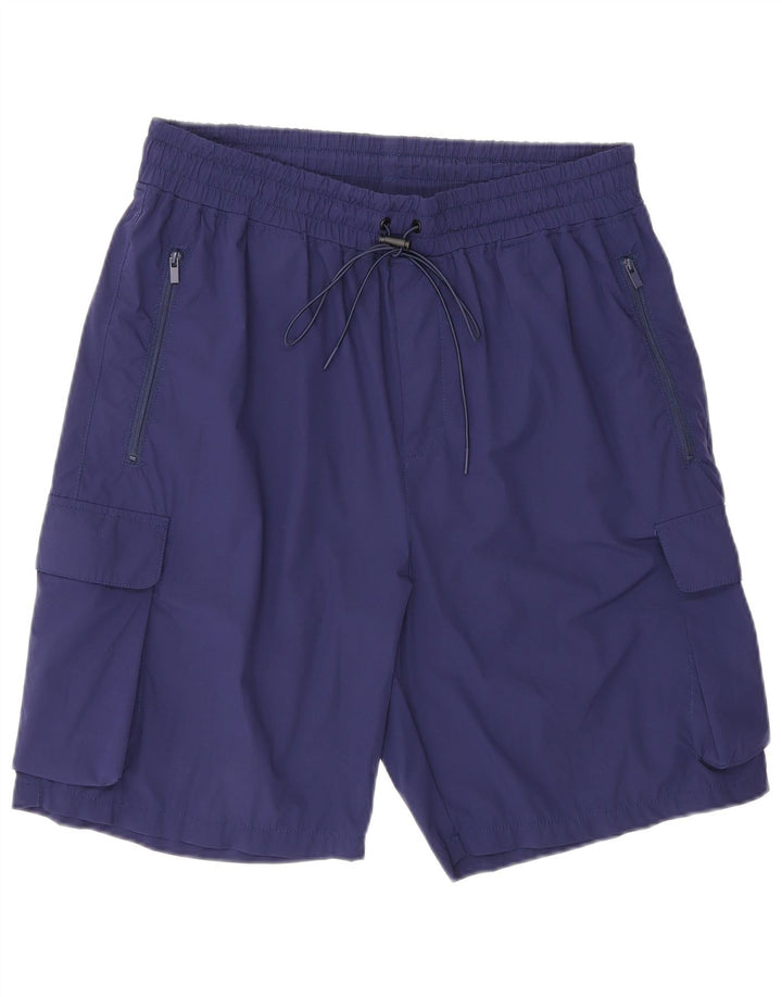 Kangol Herren Cargo Sport Shorts XL Marineblaues Nylon