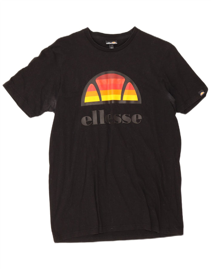 Ellesse Herren Grafik T-Shirt Top Medium Schwarz