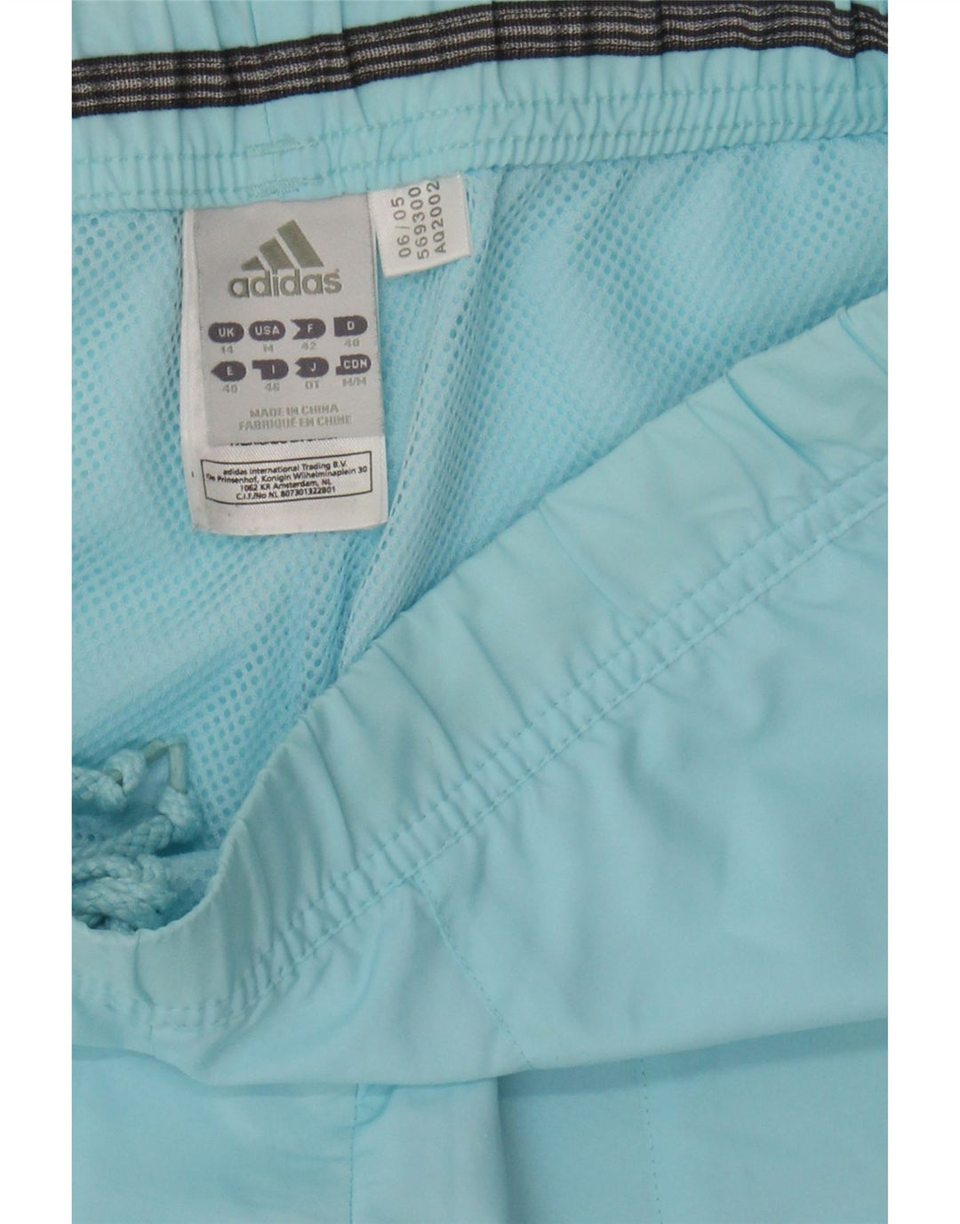 ADIDAS Womens Waterproof Trousers UK 14 Medium  Blue Polyester