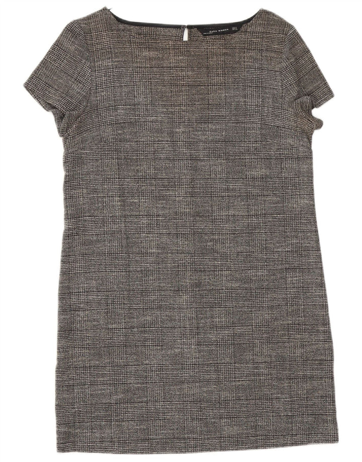 Zara Damen Etuikleid UK 12 Mittelgraue Viskose