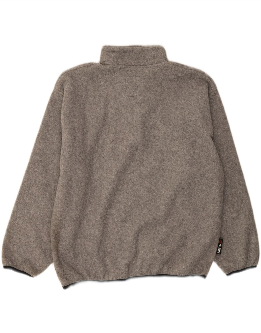 INVICTA Mens Zip Neck Fleece Jumper Medium Grey Polyester