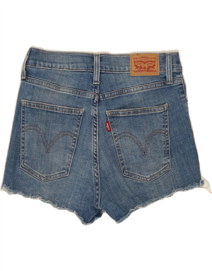 LEVI'S Womens Distressed Denim Shorts W26 Small Blue Cotton Vintage Levi's and Second-Hand Levi's from Messina Hembry 