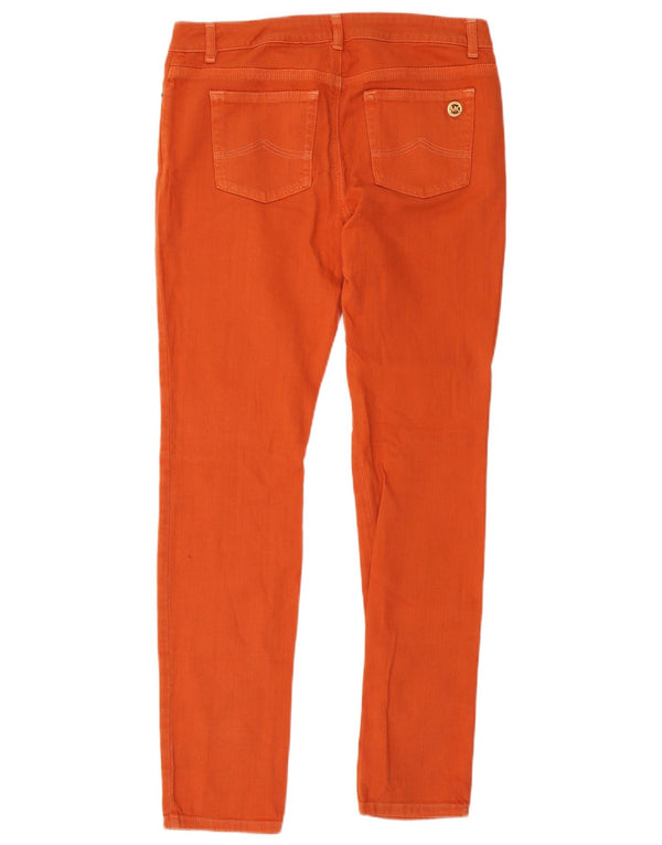 Michael Kors Damen Slim Jeans US 6 Medium W34 L32 Orange Baumwolle