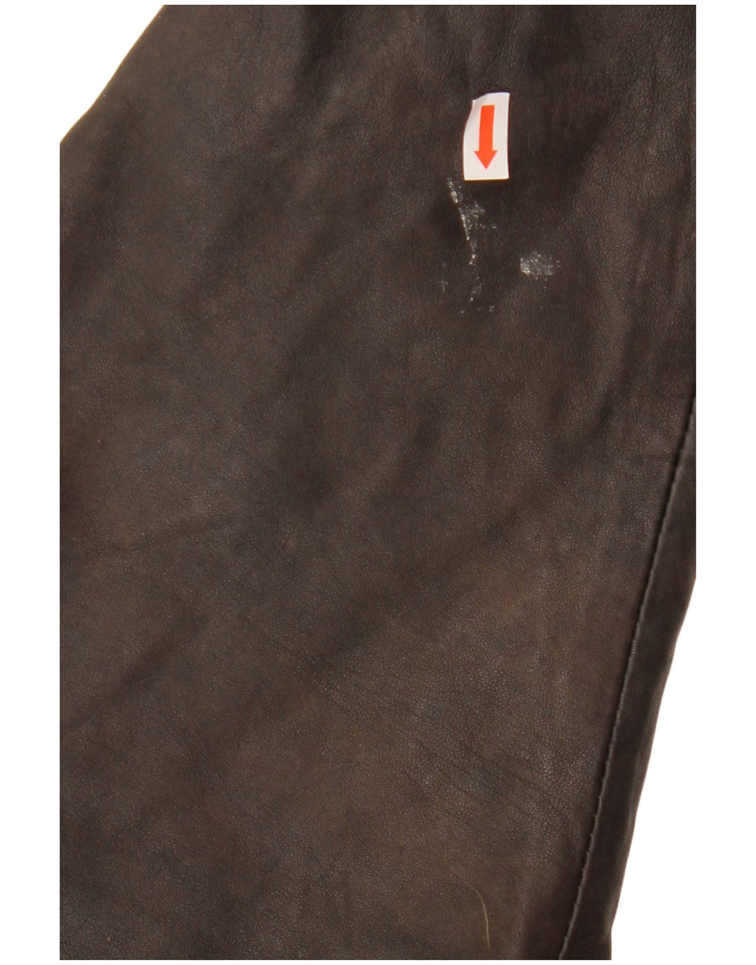 VINTAGE Damen Ledermantel mit Kapuze EU 38 Mittelbraunes Leder