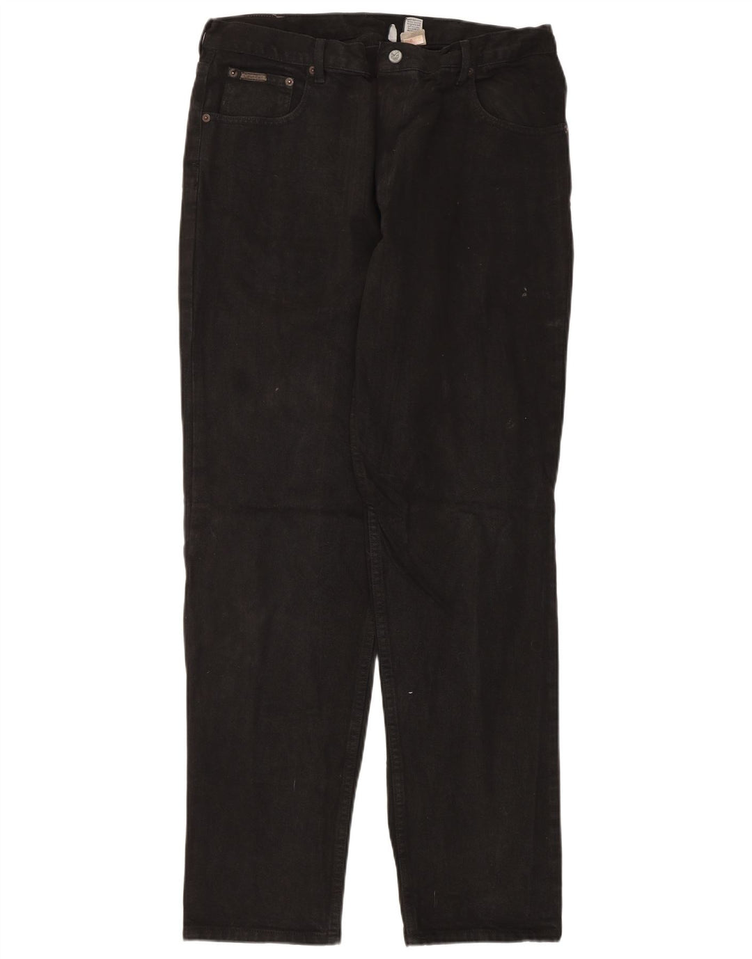 Calvin Klein Herren Straight Jeans W38 L34 Schwarze Baumwolle