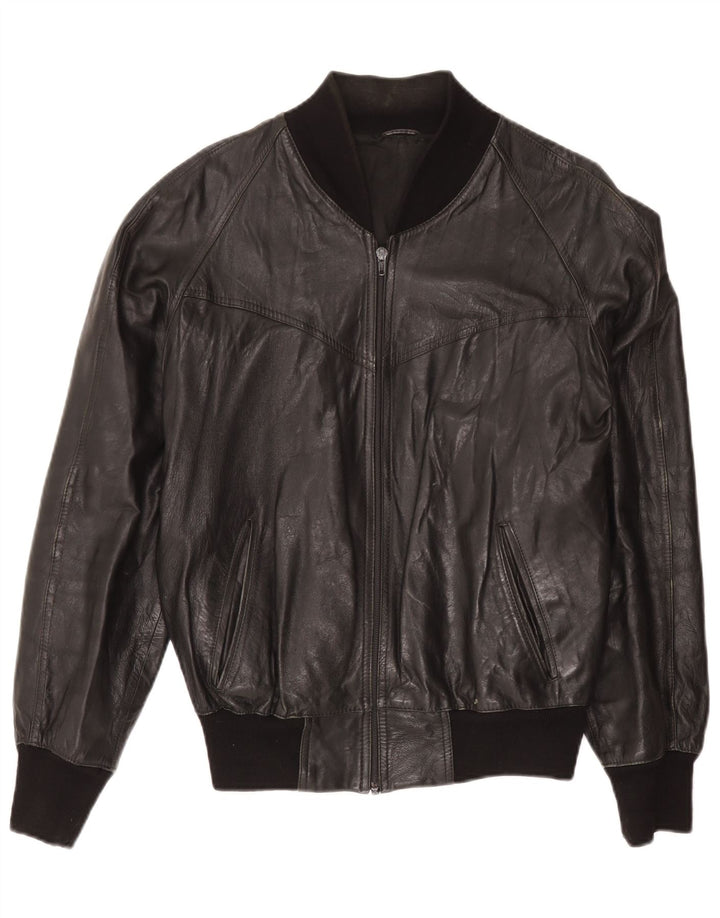 Vintage Herren Lederjacke UK 40 Large Schwarz