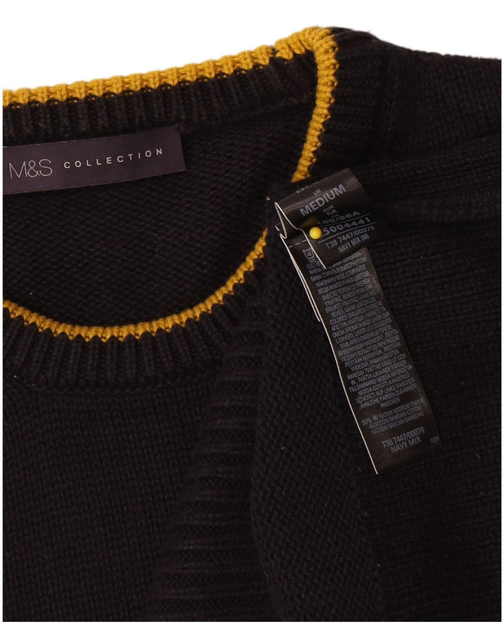 Marks & Spencer Damen-Pullover mit Rundhalsausschnitt, Gr. 14, mittleres Marineblau