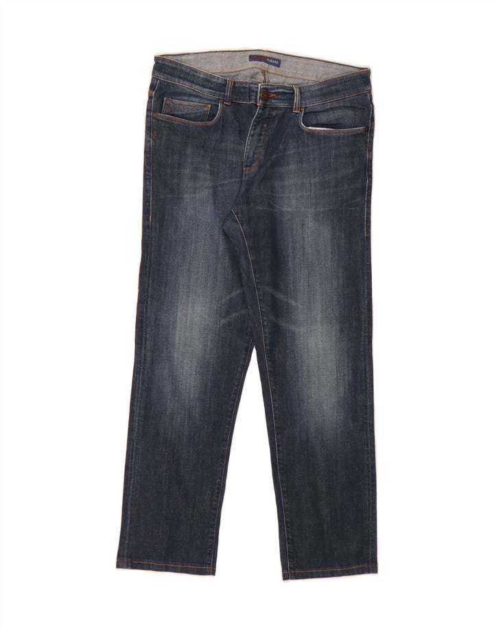 TRUSSARDI Womens Straight Jeans W33 L28 Navy Blue Vintage Trussardi and Second-Hand Trussardi from Messina Hembry 