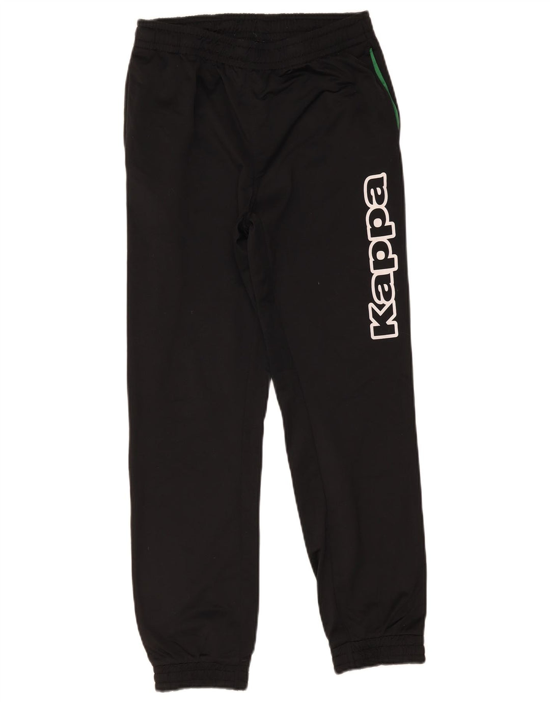 Kappa Jungen Grafik-Trainingshose, Jogginghose, 13–14 Jahre, schwarzes Polyester