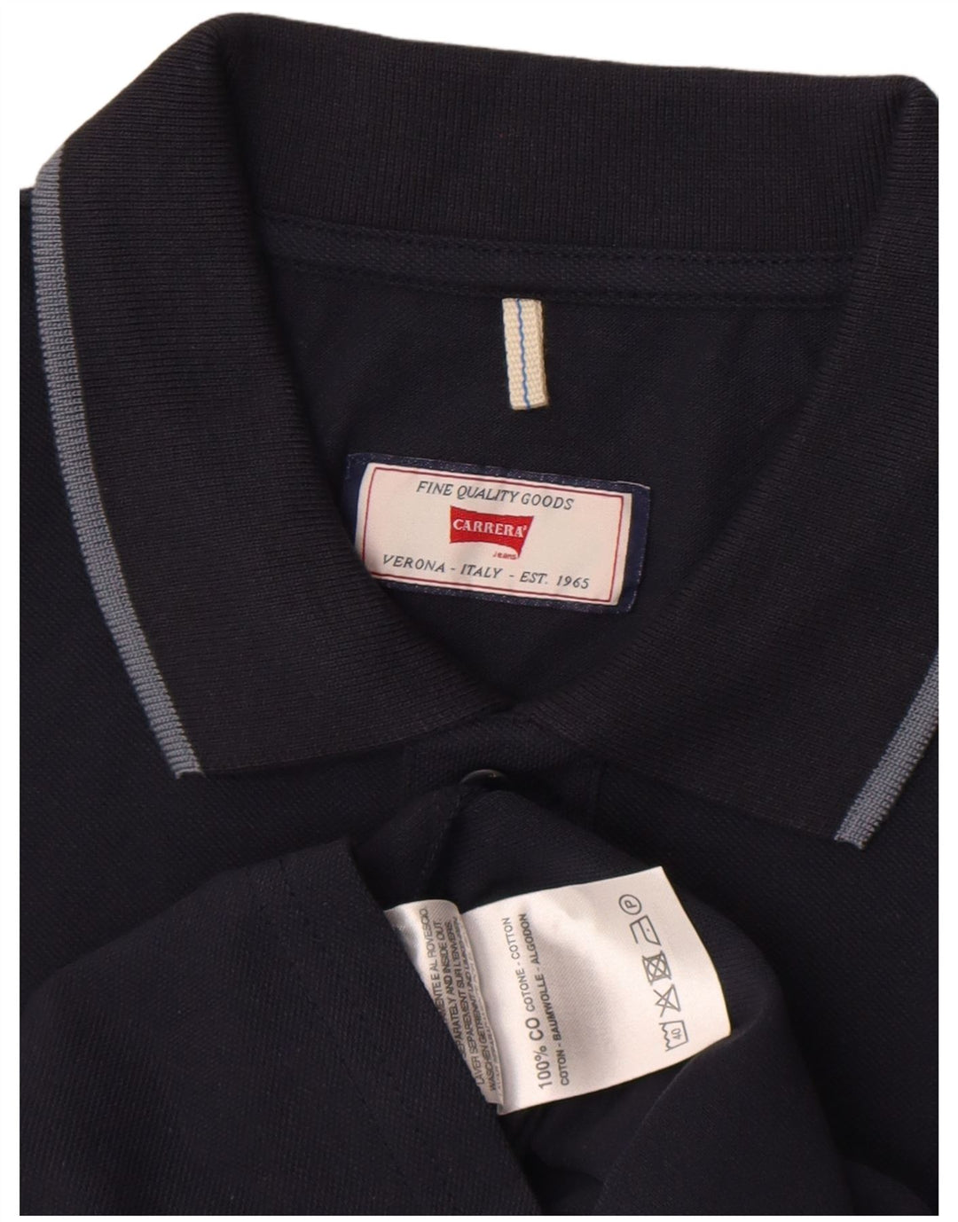 Carrera Herren-Poloshirt, groß, marineblau, Baumwolle