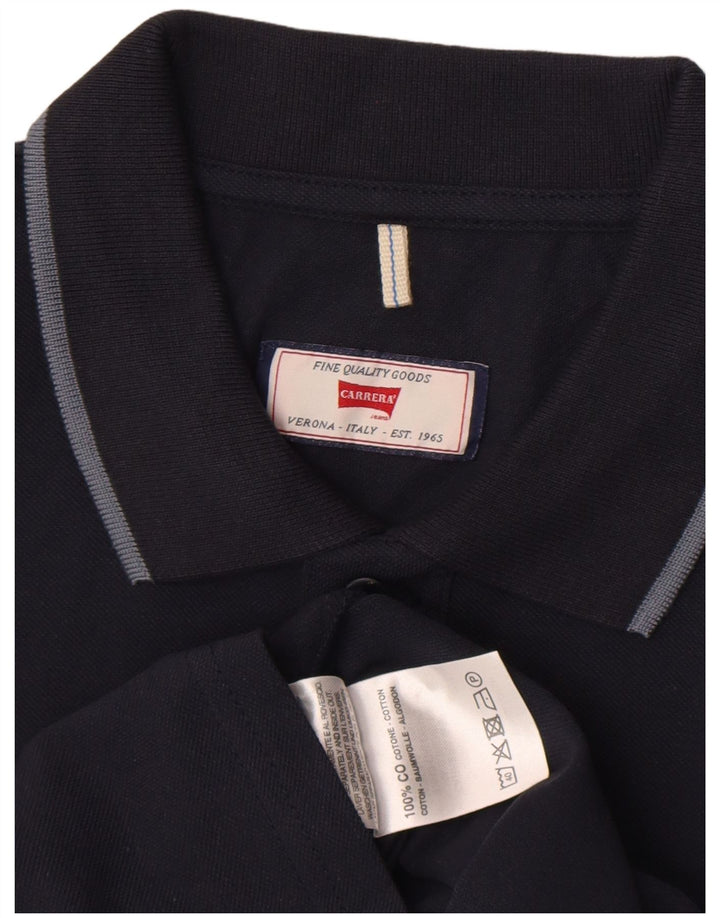 Carrera Herren-Poloshirt, groß, marineblau, Baumwolle