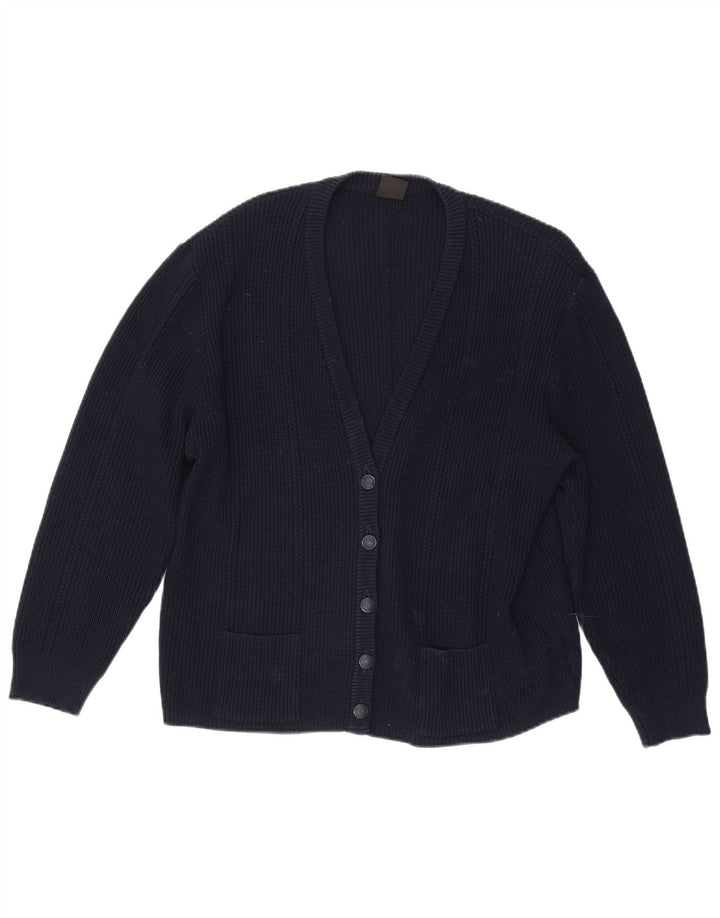 Schoeller Damen Strickjacke Pullover IT 48 XL Marineblau Polyacryl