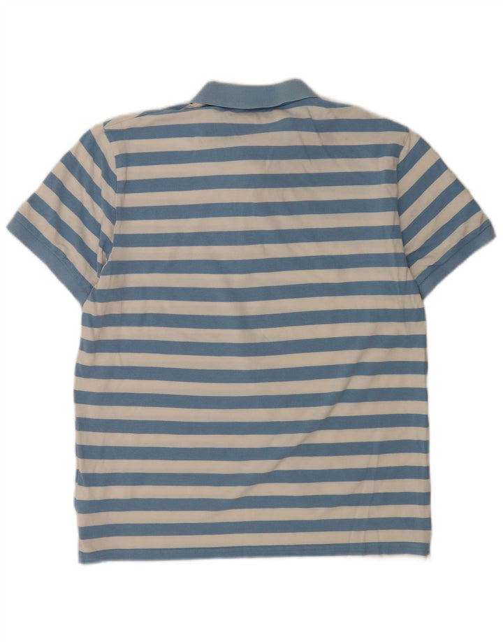 Gant Herren-Poloshirt, groß, blau gestreift, Baumwolle